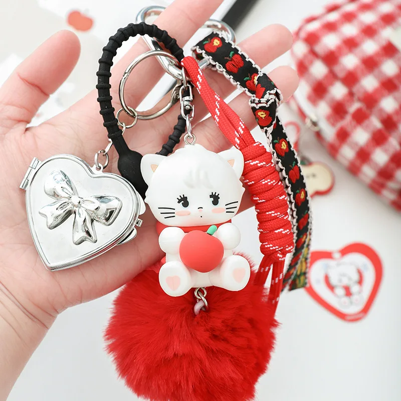 

new Mikko Fluffy boll series Keychain Blind Box toys Cartoon mikko mousse latte Bag Mysterious box pendant toys birthday gifts