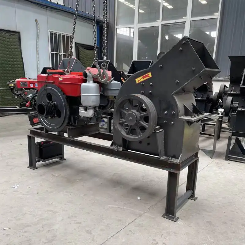 China Diesel Stone Gold Ore Machine Price Rock Mill Hammer Crusher On Sale Indonesia view 2