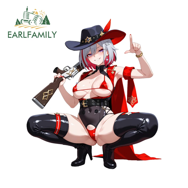 

EARLFAMILY Makima автомобильные наклейки Kawaii водонепроницаемые наклейки JDM подходят для мотоцикла окклюзия царапины скейтборд декор для багажа