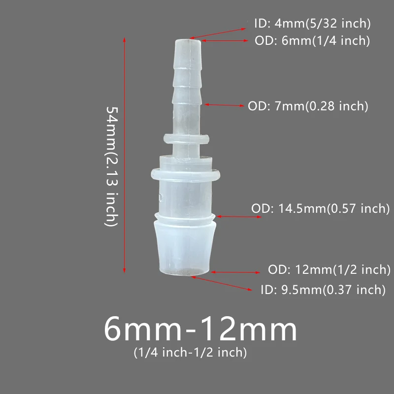 5szt Plastikowe elastyczne złącze węża Barb Reduktor Adapter do montażu Splicer Joint Water Pipe Repair Garden Aquarium Laboratorium