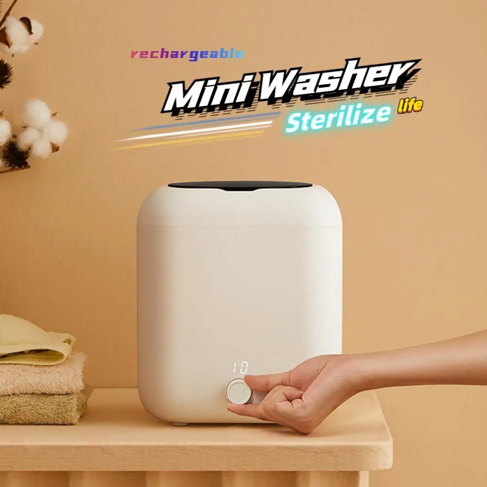 

Pluggable and Rechargeable for Wireless Use Mini Washing Machine Portable Small Laundriy Washer