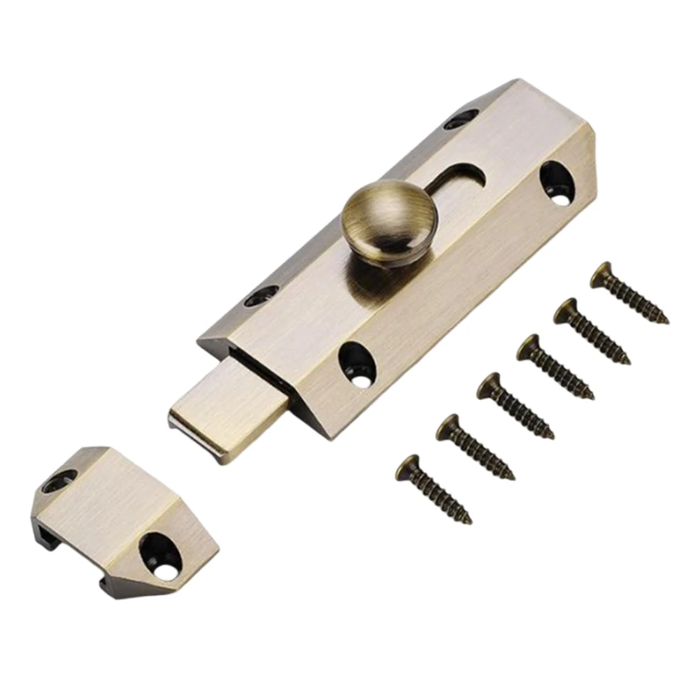 Door Protection Home Security Red Bronze Brass Door Bolt Slide Door Security Multi-layer Polished Finish For Cabinets