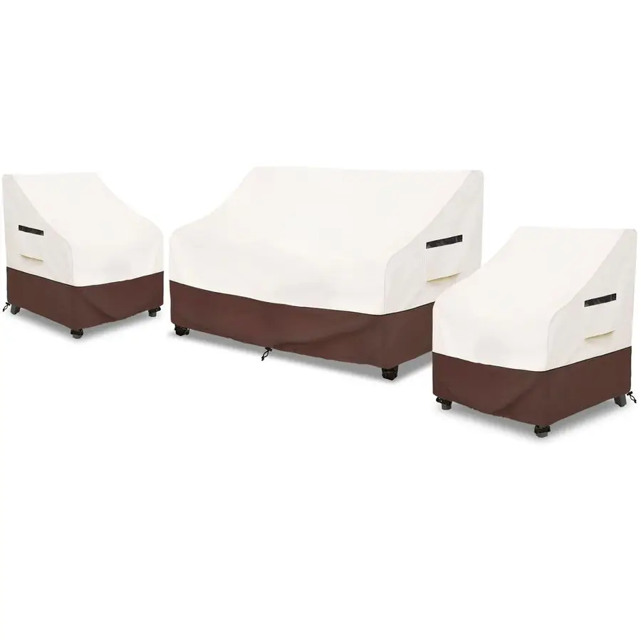 

Чехлы для мебели, 3-х секционный прочный водонепроницаемый чехол для уличной мебели, чехлы для садовой мебели, в комплекте 2 P-образных чехла.