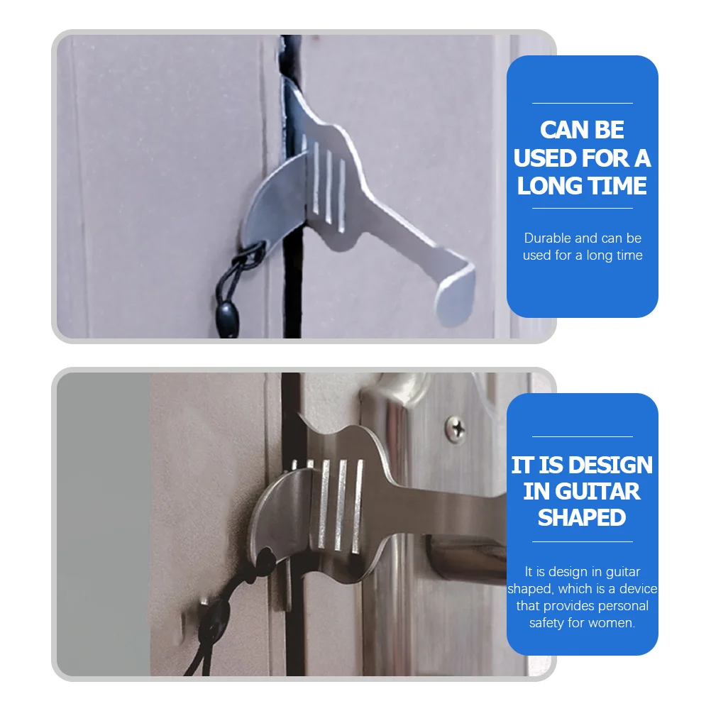 1 مجموعة 1 مجموعة معدنية الباب إسفين سدادة الأمن للمنزل فندق السفر المحمولة الباب قفل إضافي قفل السفر