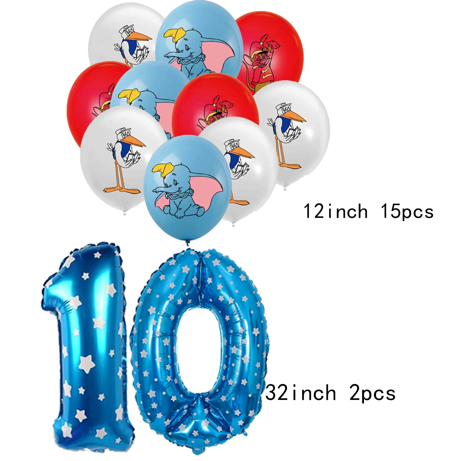 Dumbo simpatico palloncino Palloncini per feste di compleanno Compleanno Decorazioni per feste magiche Baby Shower animaleBalloncino