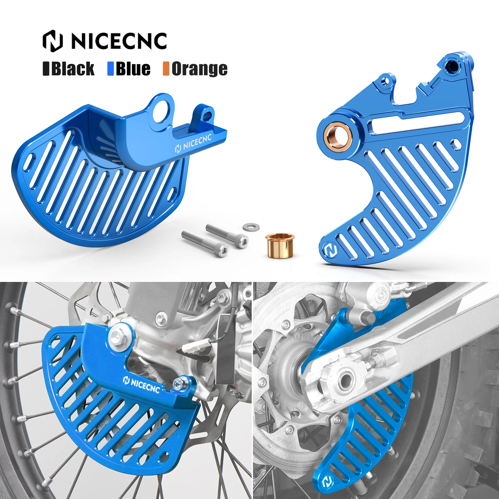 

NiceCNC For Husqvarna TE 300 TE 300i TE 250 FE 250 FE 350 FE 450 TX 300 TC FC FX 2016-2024 Front Rear Brake Disc Guard Protector