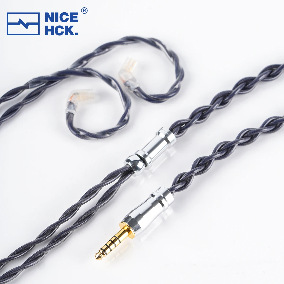 NICEHCK FogWings HiFi 오디오 와이어 4 가닥 리얼 골드 도금 이어폰 업그레이드 케이블 Rockies NX8 Valhalla Dawn-X IEM…