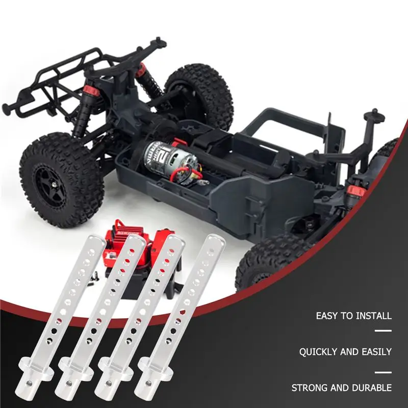 FBIL-4Pcs Metal RC Car Shell Column Body Posts Mount For 1/10 Crawler Car Axial SCX10 SCX10 II RC4WD D90 TF2 Tamiya