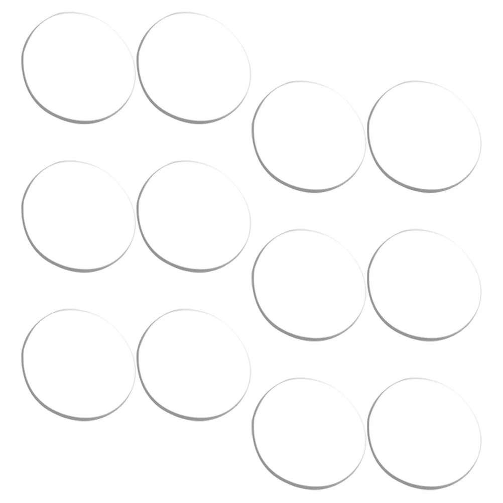 12 Pcs Glass Suction Cup Gasket Automatic Shrink Winder Clear Tape Coffee Table Spacer Washers Dishwasher Bumper Pad