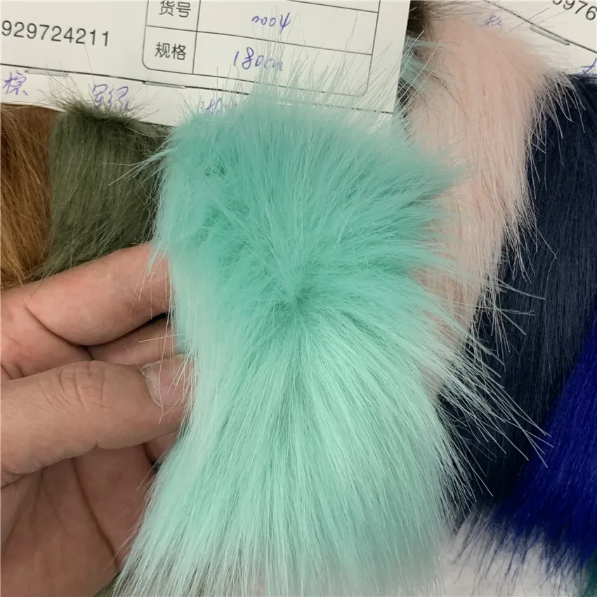 Wholesale thick quality pile 5cm plush fox fur,felt cloth,faux fur fabric, Carpet Decoration Materials