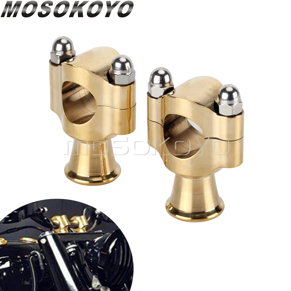 

Brass 1" 25mm Handlebar Riser for Honda Shadow VLX 600 VTX1800 ACE 750 Handlebars Bar Risers Cafe Racer Motorcycle Accessories