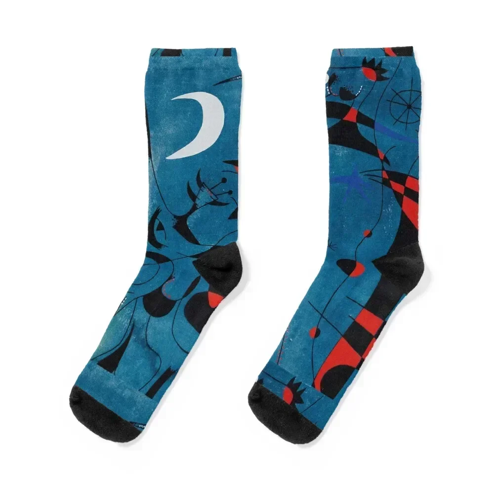 Joan Miro Constellation Print Socks Stockings man snow cycling Women Socks Men's