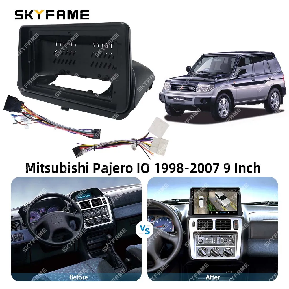 SKYFAME Car Frame Fascia Adapter Android Radio Dash Fitting Panel Kit For Mitsubishi Pajero iO