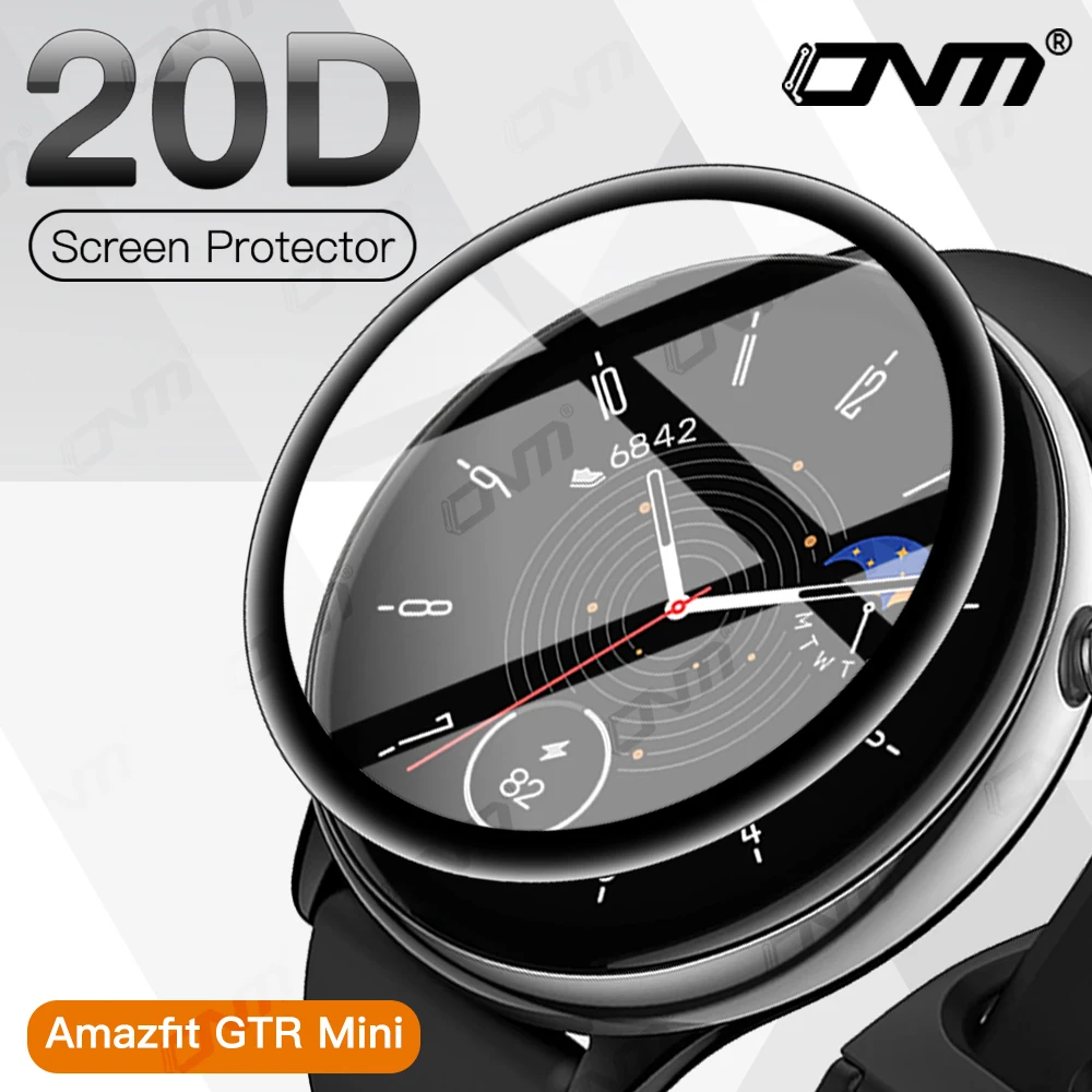 20D Screen Protector for Amazfit GTR Mini Flexible Soft Protective Film for Amazfit GTR Mini Full Coverage Film (Not Glass)