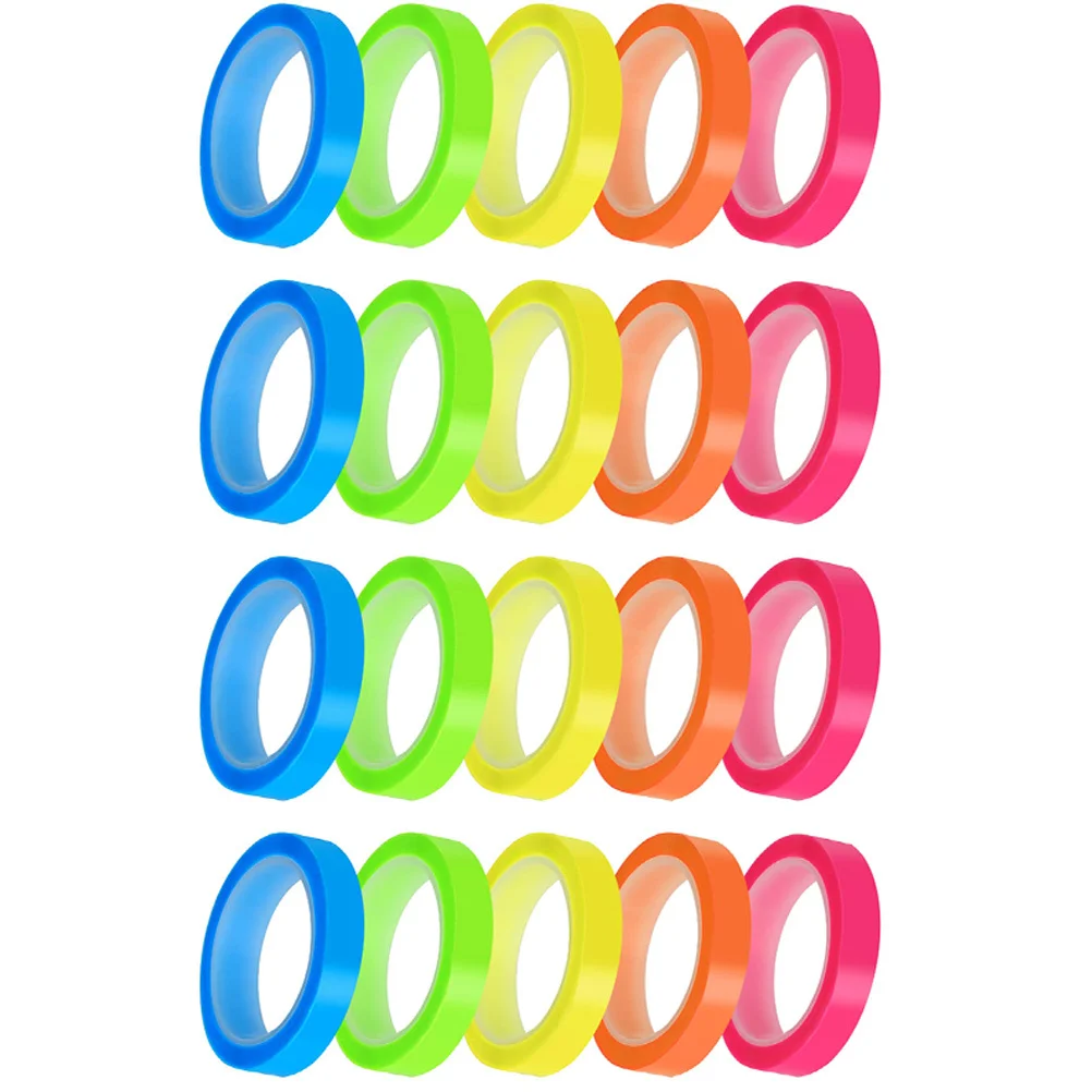 20 Rolls Transparent Multi-Function Page Markers Portable Book Tabs for School Office Use Highlighter Tape