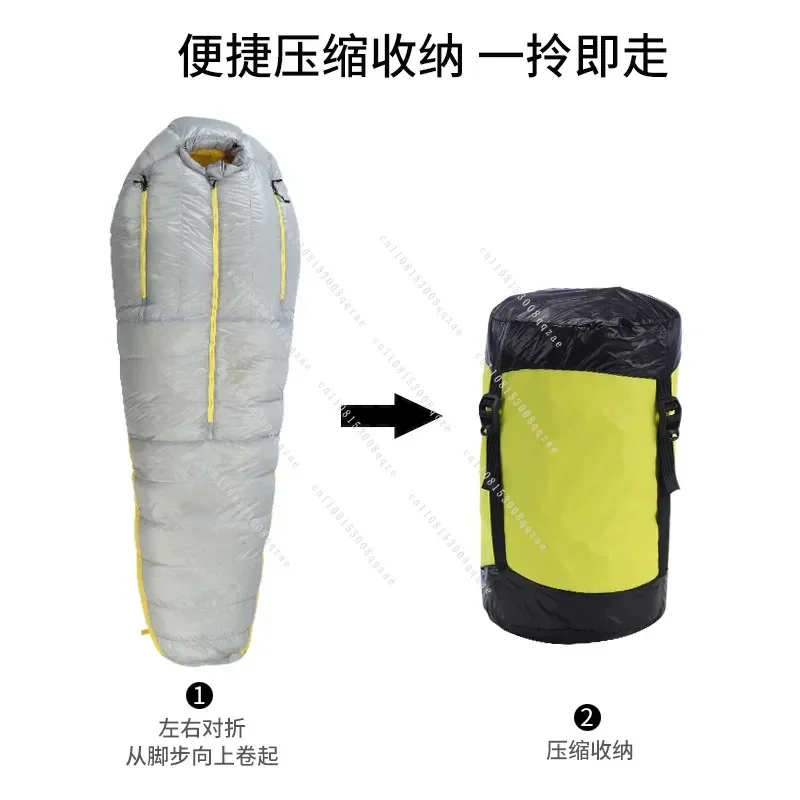 Winter Thickened Warm Down Sleeping Bag for Adults, 90% Duck Down, Cold Proof Outdoor Camping Hiking Backpacking Bag