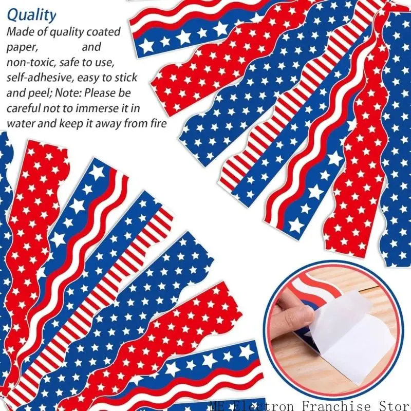 T5EA Независимость День границ наклейка на стенах 4,59 фута65 мм наклейка с белой доской наклейка
