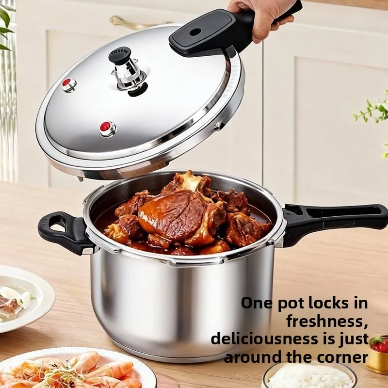 Extra Thick Stainless Steel Explosion Proof Pressure Cooker Universal Induction Gas Direct Home Commercial Pressure Cooker