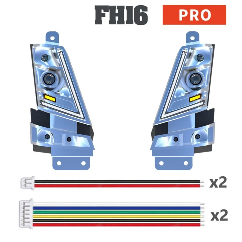 Modul Lampu Depan LED untuk Truk Sampah RC Tamiya 1/14 Volvo FH16XL 750 56360 56362 56375