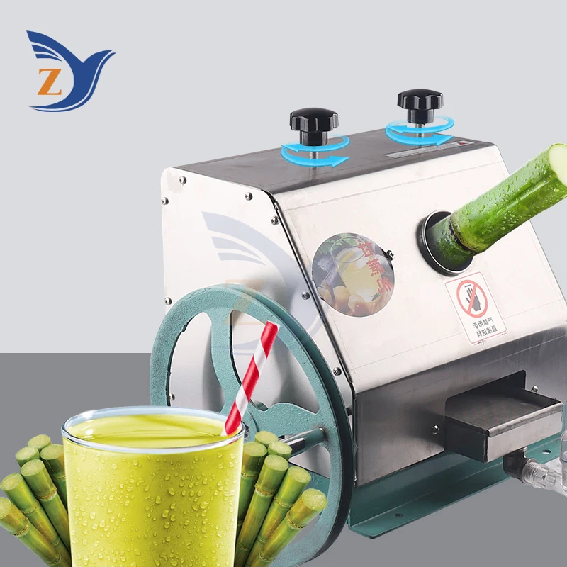 Sugarcane Juice Machine ZY-20 Sugar Cane Press Stainless Steel Commercial Squeezer Small Desktop Manual Cane Hand Fruit Directly