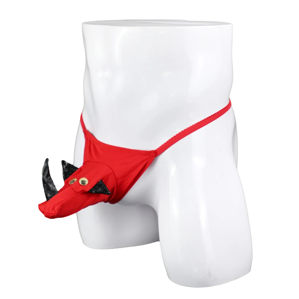 Novelty Sexy Men's G String Intresting Underwear T-back Thongs Animal Shape Panties Elephant Bulge Pouch Underpants Erotic Brief