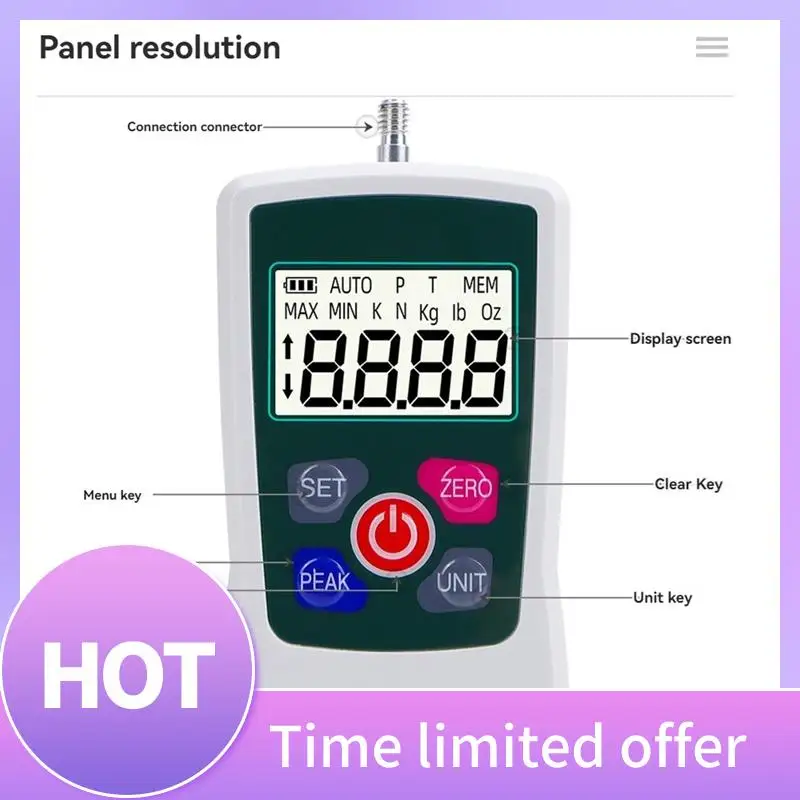 

B69C 500N Push-Pull Gauge Digital Force Gauge Push Pull Force Gauge Digital Dynamometer