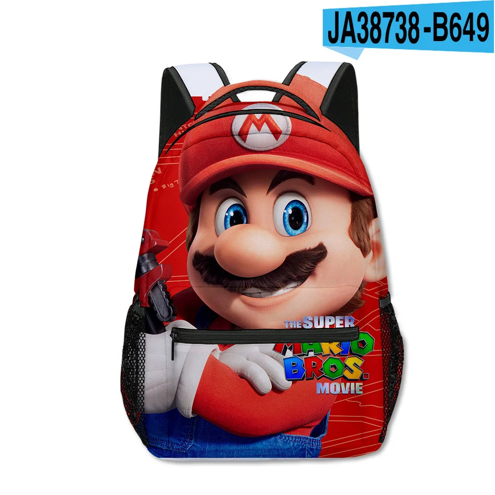 Upgraded Mario Super Mario Large Capacity School Bag Fully Printed Fashion Backpack  Backpack Birthday Gift Mochila