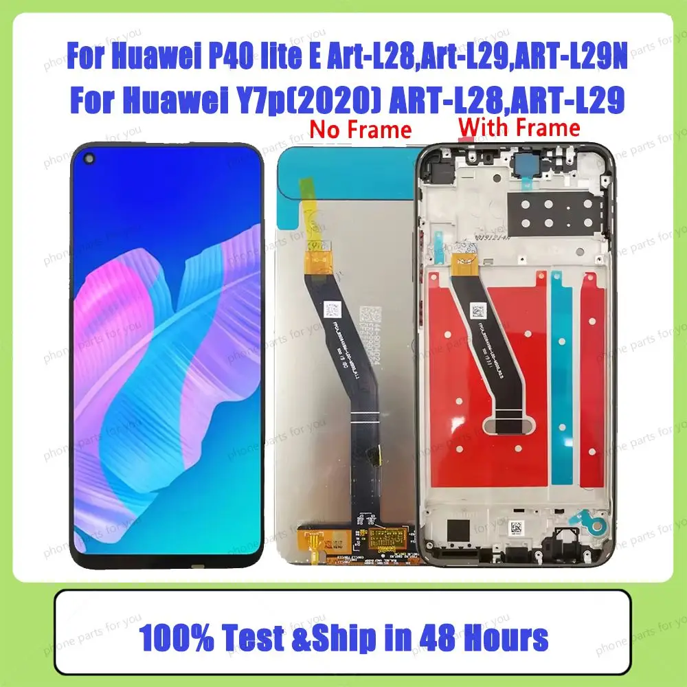 ЖК-дисплей 6,39 дюйма для Huawei P40 Lite E с рамкой ART-L28 ART-L29 ART-L29N дисплей Y7p 2020, сенсорный экран с дигитайзером в сборе, замена