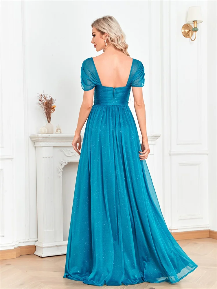 Elegante brilhante longo vestido de noite 2025 luxo sexy fenda formal baile de formatura feminino festa cocktail maxi formatura vestidos de dama de honra