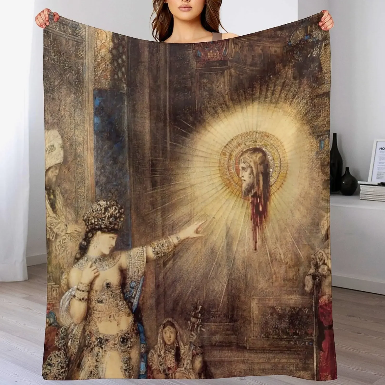 Salome y la aparición de la cabeza del bautista: Gustave Moreau, mantas y mantas de edredón gruesas de lujo