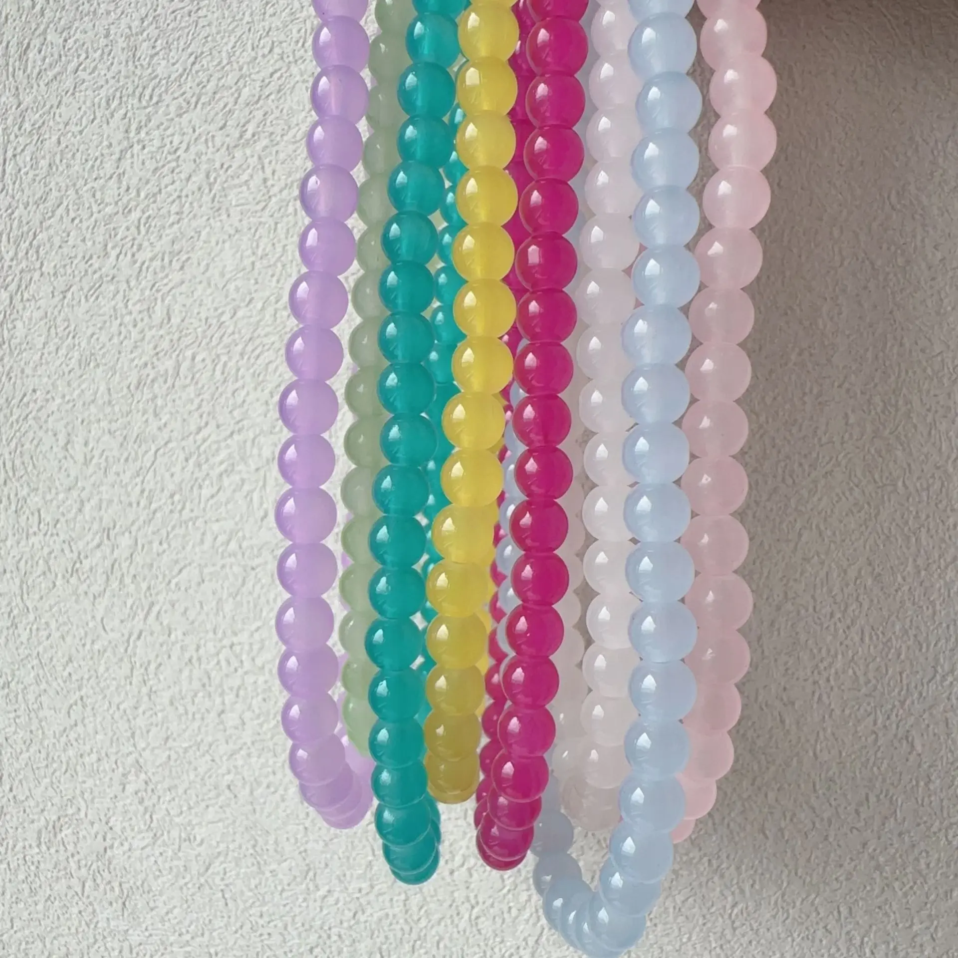 Trendy Candy Farbe Glas Perlen Nette Halsband Schlüsselbein Ketten Halskette Für Frauen Mädchen Ästhetischen Sommer Zarte Y2k Schmuck Geschenk