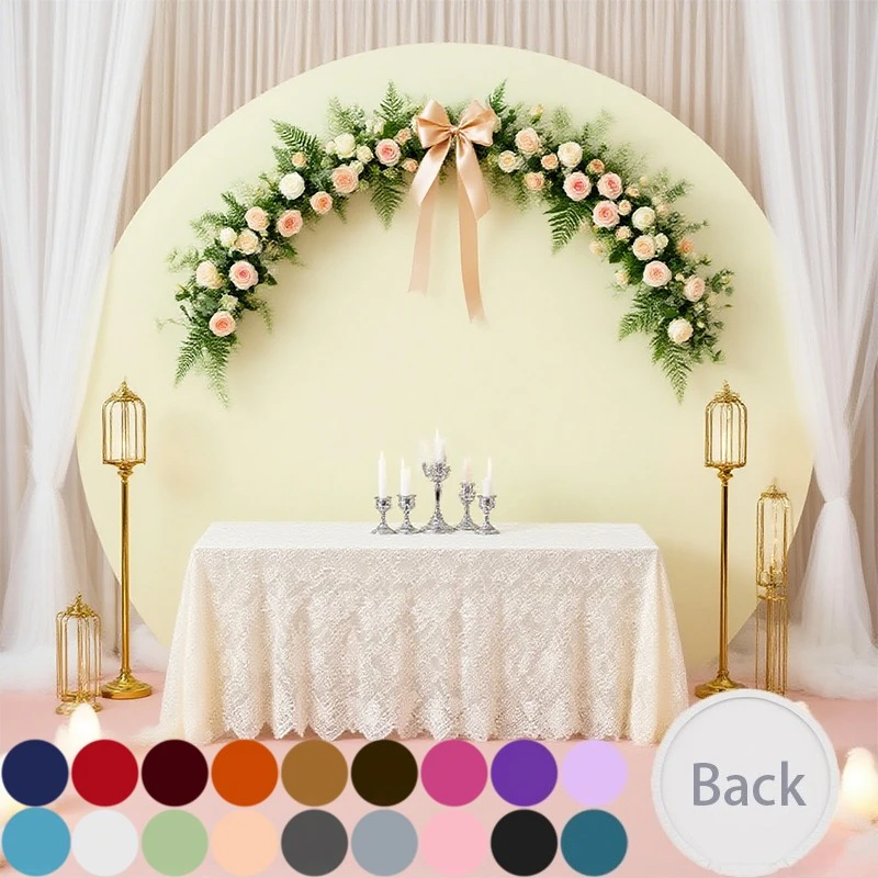 

Pure Color Circular Arch Cover Background Cover Outdoor Wedding Party Decor Backdrop Cover Shooting Photozone Decor Prop 배경 천 장식