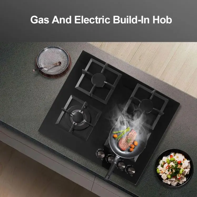 メーカー直販の格安高品質フレームバーナーガスコンロ、ビルトインガスホブ、4口コンロ付き