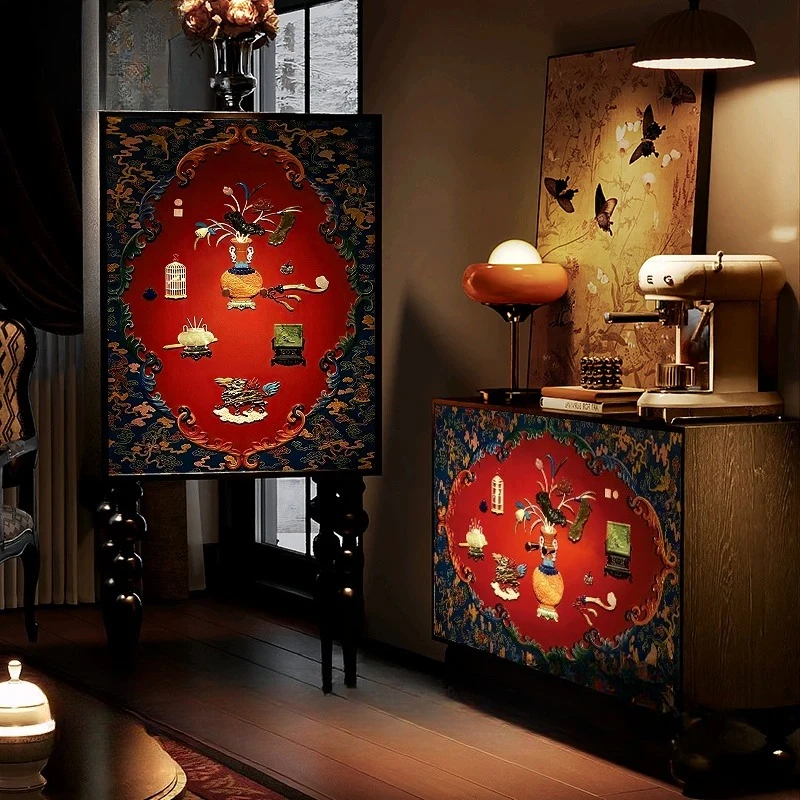 

Solid wood chest of drawers, living room high cabinets, storage cabinets, entrance storage cabinets