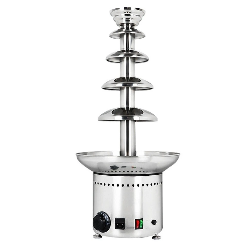 5-Tier Commercial Chocolate Fountain Machine For Buffet, Hotel, Stall, Birthday Dessert Display Chocolate Waterfall Machine