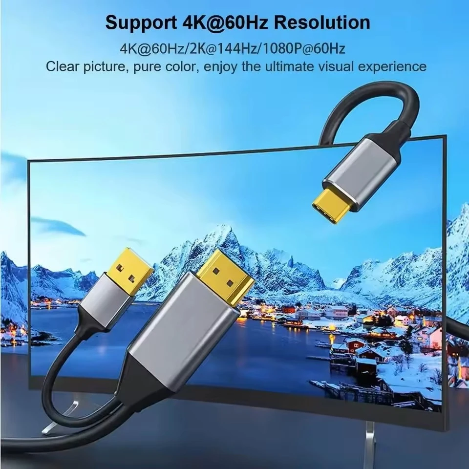 

HDMI to USB C Cable 4K@60Hz 2M/6FT Hdmi-compatible to USB Type C For PS5, Xbox, Xreal Air Nreal Air, Portable Monitor, Nintendo
