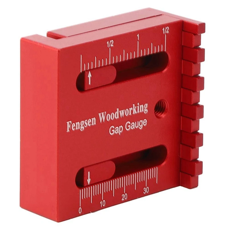 Woodworking Gaps Gauge,Depth Measuring Sawtooth Ruler,Mini Aluminum Alloy Saw Slot Adjuster,Line Ruler Marking Gauge