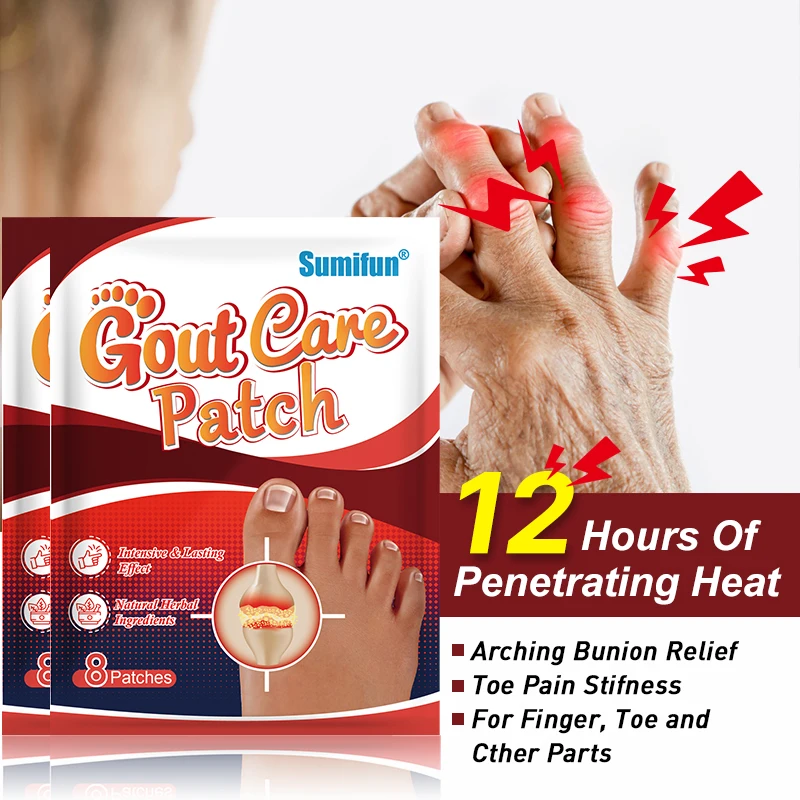 6Types 100% Sumifun Original Patches For Foot Gout Heel Pain Hand Wrist Thumb Spondylosis Treatment Sticker Pain Relief Plaster