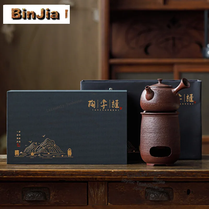 BAEJORIA Coarse Pottery Tea Warmer Holder Alcohol Burner Stove Kettle Stand Baked Milk Jar Carbon Furnace Teaset Supplies Gifts