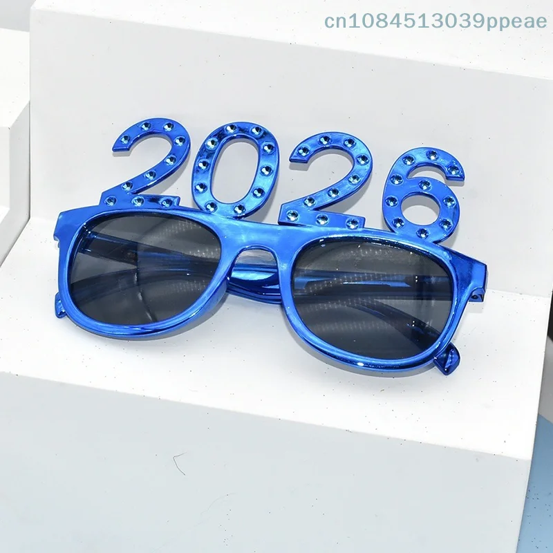 1/2/5 قطعة 2026 عدد النظارات بريق النظارات الشمسية السنة الجديدة تأثيري الدعائم عيد الميلاد زينة الحفلات نظارات سعيدة