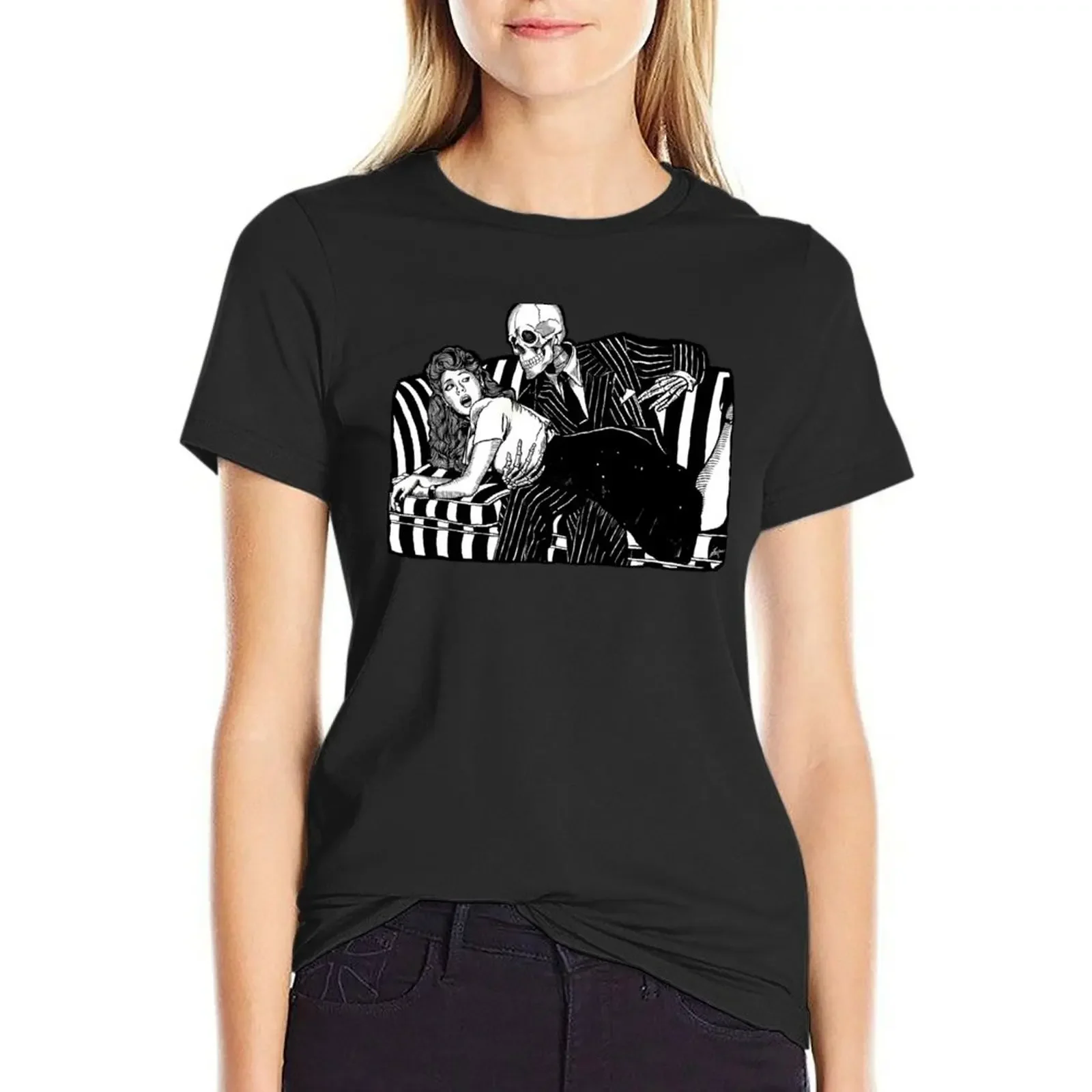 

Death and the Maiden: Spanking Edition T-Shirt plus size tops blacks t shirts for Women loose fit