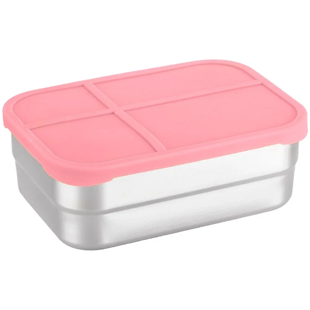 720ML Stainless Steel Lunch Box With Leak Proof Silicone Lids For Secure Meal Storage And Travel Friendly Snack Containers