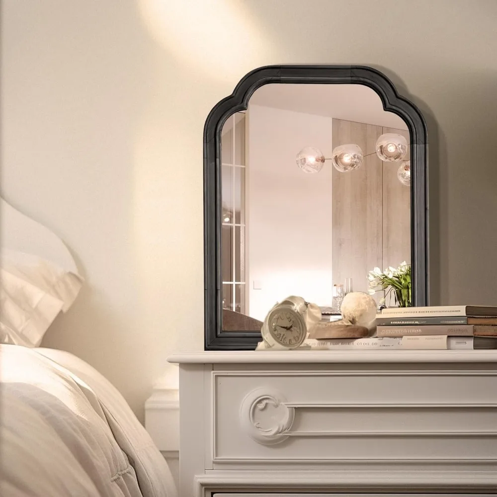 Espelhos rústicos de parede com moldura de madeira, 16 x 20 polegadas, espelhos decorativos para sala de estar e quarto, adequados para decoração de casa