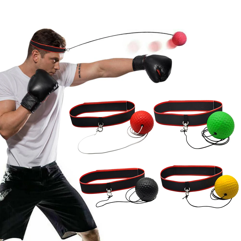 Ballon de vitesse de boxe avec bandeau réglable, ballon de réflexe pour l'entraînement de boxe, équipement MMA, idéal pour la précision des réflexes