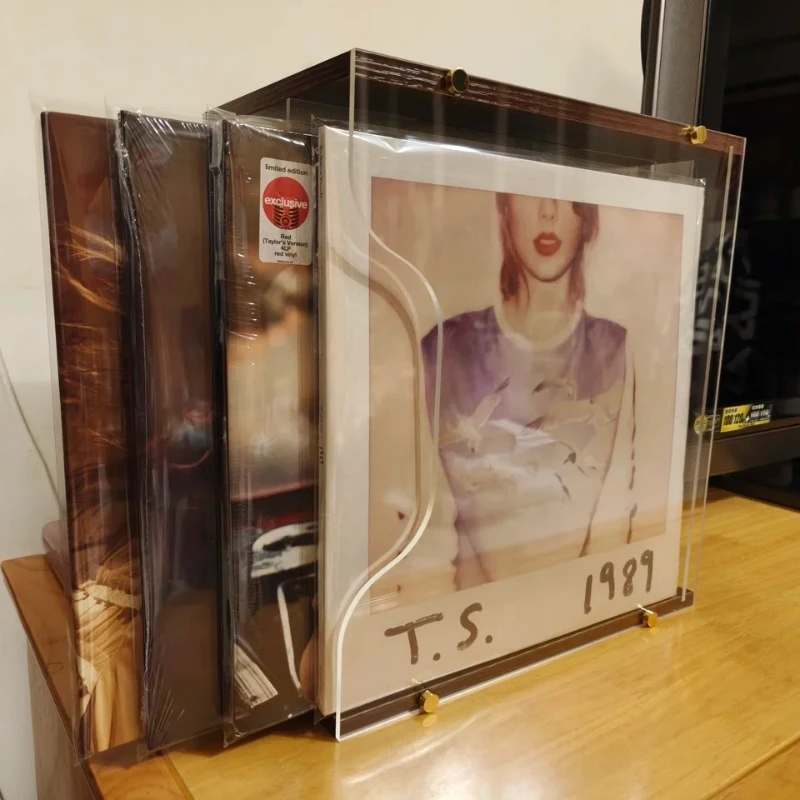 

Vinyl Record Storage Box Album Display Stand for CD DVD Compact Disc Holder Acrylic Storage Organizer