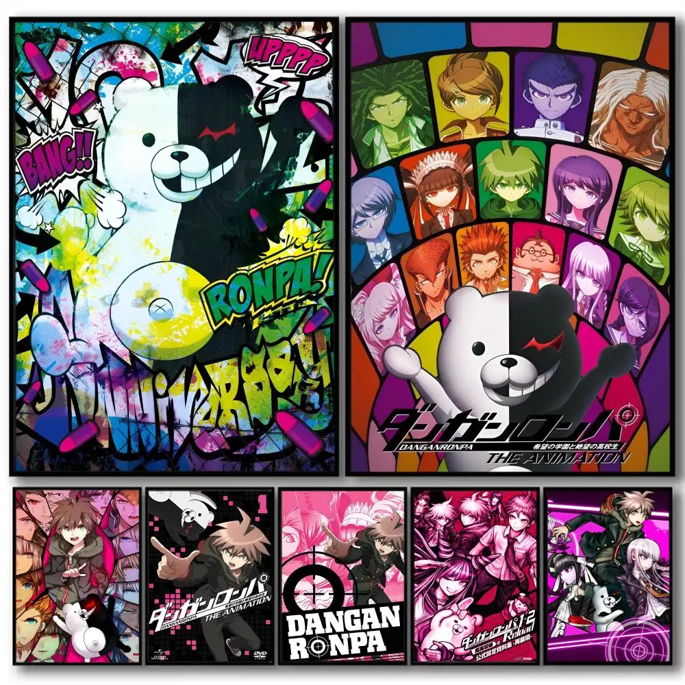 Classic Anime D-Danganronpa Painting Calligraphy Cotton Canvas Wall Art Poster Quality Decor Painting for Living Room Home Decor