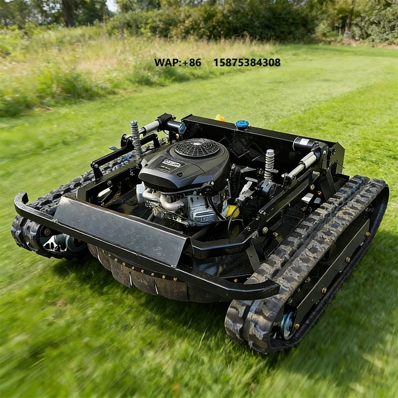 CE Certified New Design Cutting Width 900mm Self-Propelled Crawler Design Intelligent Remote Control Lawn Mowing Robot