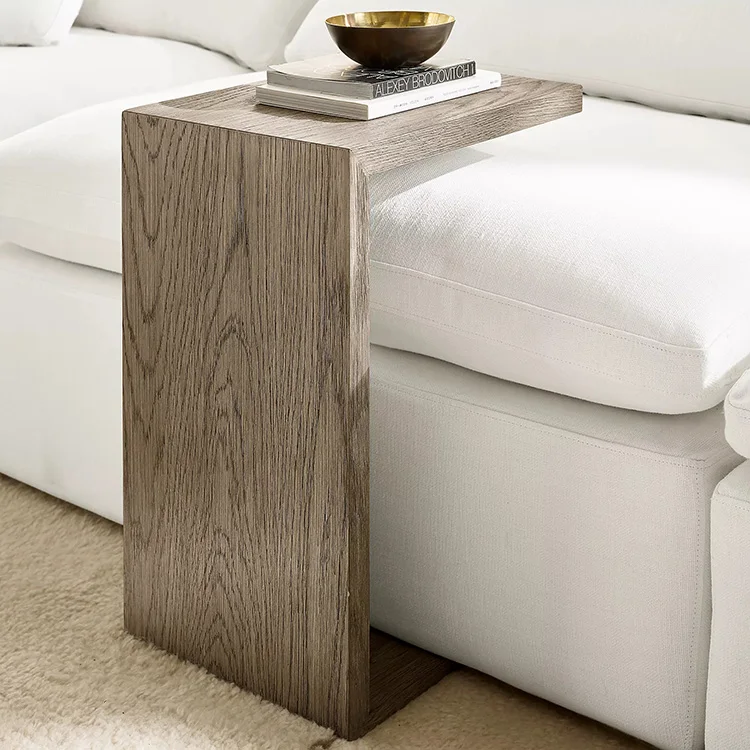 

Living Room Sofa Corner Coffee Table Movable Side Table Wooden Sofa Arm Table