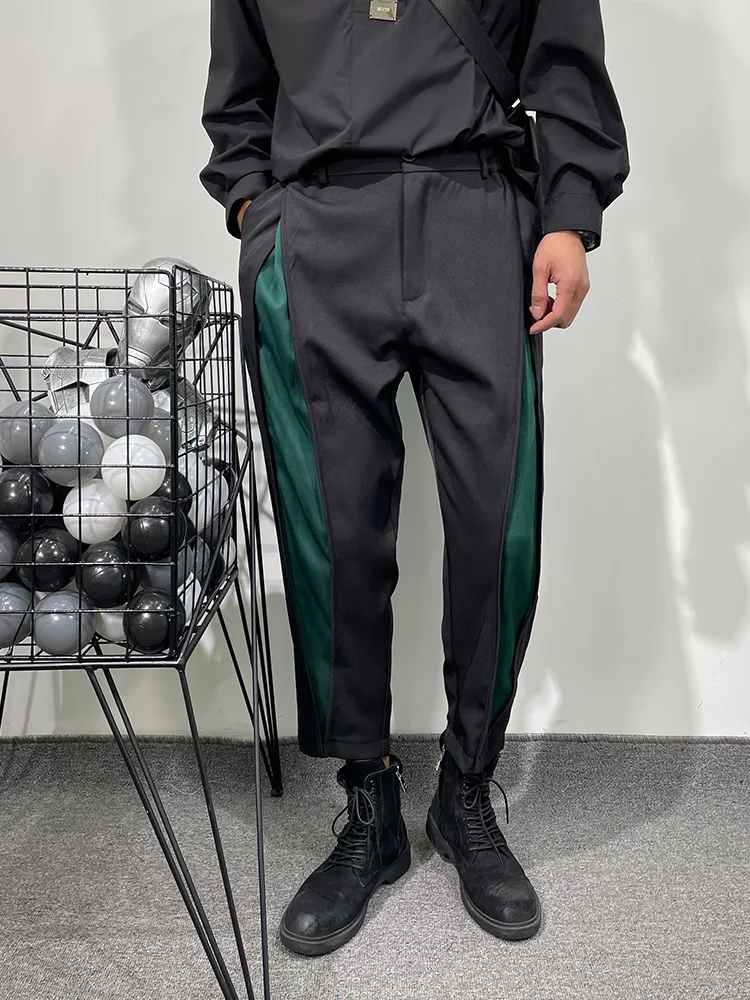 Owen Seak Men Casual Harem Pants Gothic Men Clothing Cargo High Street Sweatpants Autumn Men Calf-Length Pant Black Pants