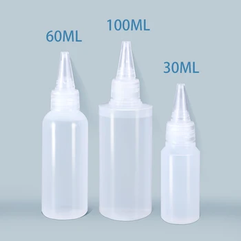 2/510 Stuks 30/60/100/120Ml Knijpfles Voor Saus Plastic Spuitcontainer Navulbare Fles Met Dop Voor Keukenlijm Container